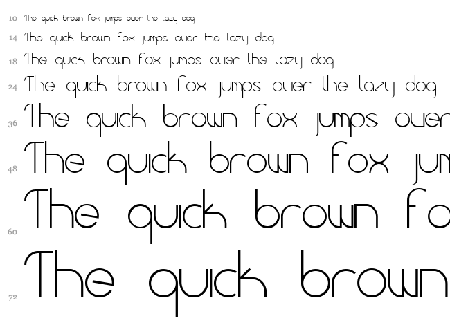 Roundy font waterfall